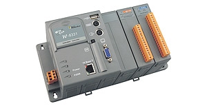 Kontroler przemysowy, CPU Intel Strong ARM 206MHz, 32Mb Flash, 64Mb SRAM, 1x RS232, 1x RS485, 1x USB, 1x RJ-45 10BaseT, 1x VGA, Compact Flash, Windows CE.NET, 3x sloty rozszerze