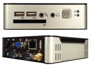 Komputer kompaktowy VIA EDEN ULV 500Mhz, 1GB DDR2, VGA, 1x Ethernet 10/100, 3x USB, Compact Flash, Mini PCI socket, 2x RS232, bezwentylatorowy