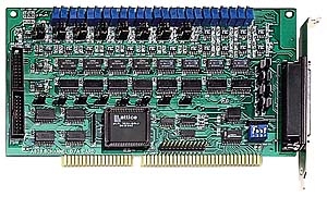 Adapter ISA, 8 wyj analogowych z ochron prdowo-napiciow, 12 bitw DAC, 16DI, 16DO