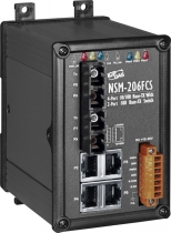 Niezarzdzalny przemysowy switch ethernetowy, 4x 10/100 Base-T(X), 1x podwjny port optyczny 100 Base-FX