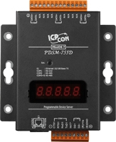 Programowalny konwerter z jednym portem RS-232, czterema RS-485, z wywietlaczem LED, w metalowej obudowie