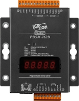 Programowalny konwerter portu szeregowego na Ethernet, 5x RS-232, 1x RS-485, 1x wejcie, 2x wyjcia w metalowej obudowie, z wywietlaczem LED, PoE
