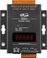 Programowalny konwerter portu szeregowego na Ethernet, 7x RS-232, 1x RS-485, w metalowej obudowie, z wywietlaczem LED