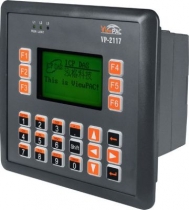 ViewPAC z wywietlaczem LCD i klawiatur, MiniOS7, 3 sloty wejcia/wyjcia, CPU 80186 80MHz, 1x RS-232, 1x RS-485, 1x RS-232/RS-485, 1x RJ-45 10/100 Base-TX, 64 MB NAND Flash, ISaGRAF